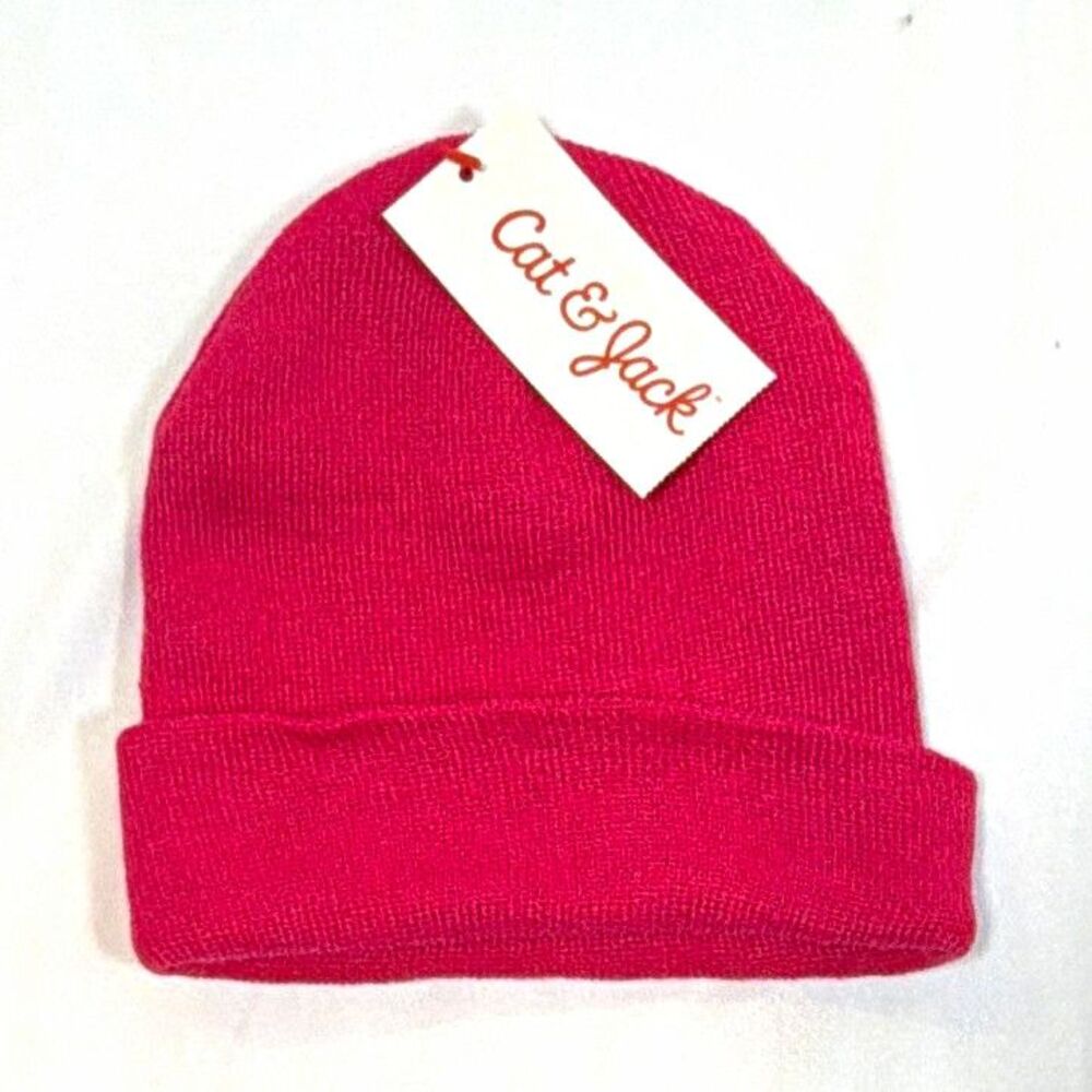 Cat & Jack kids Pink Solid Beanie Hat Unisex